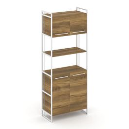 Rift Шкаф 5 ниш широкий RF.SS-53 Сандал Янтарный/Металл Белый 798*396*2010 - Фото предпросмотра