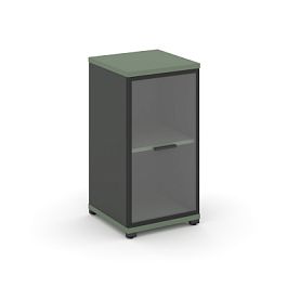 Concept Шкаф 1 узкая секция, 2 ниши CN.STU.E-213 RPB A Кобо/Антрацит/Металл Антрацит/Прозрачный 420*420*818 - Фото предпросмотра