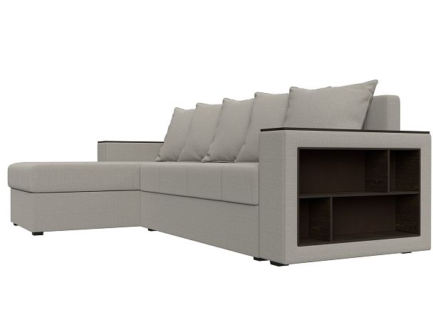 Диван угловой Дубай Лайт левый угол Рогожка бежевый - Вид 4