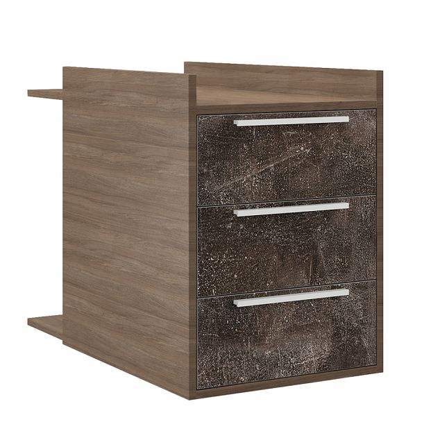 Тумба малая B-tone 45x81x61 дуб урбан бетон темный - Вид 1