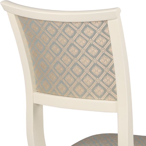Комплект деревянных стульев с мягким сиденьем Камир Слоновая кость/Бирюзовый жаккард, 4 шт. - Вид 9