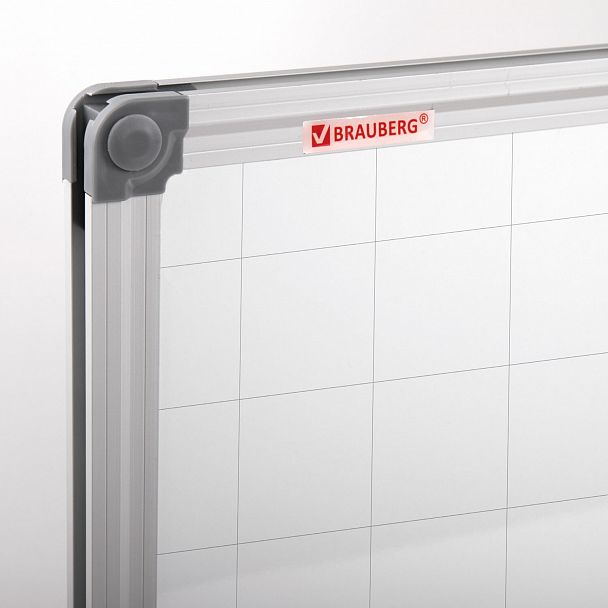 Доска магнитно-маркерная В КЛЕТКУ, 60х90 см, алюминиевая рамка, BRAUBERG "Extra", 237563 - Вид 8