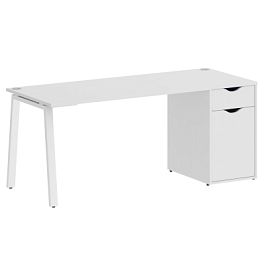 Home Office Стол письменный VR.SP-3-178.1.A Белый/Белый металл 1780*720*750 - Фото предпросмотра