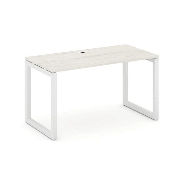 Стайл Проджект Стол письменный SN-5O.SP-021 Дуб Наварра/Металл Белый 980*800*750 - Вид 1