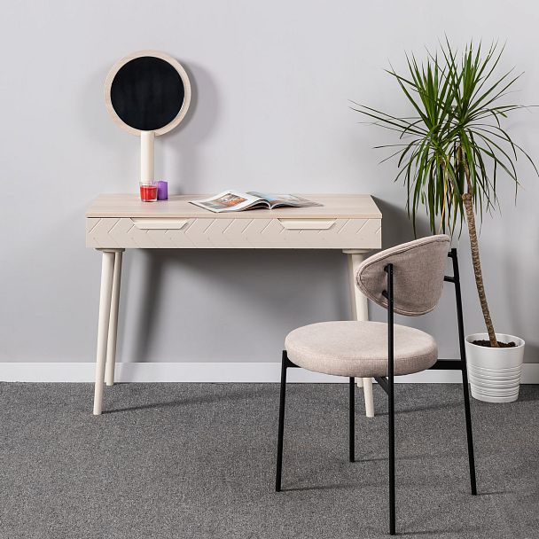 Зеркало для стола туалетного Сканди Жемчужно-белый - Вид 7