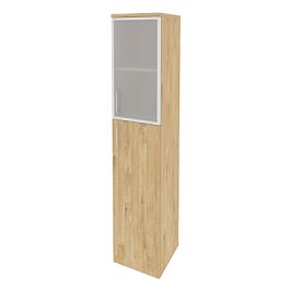 Onix Шкаф высокий узкий правый O.SU-1.7 R (R) Тиквуд светлый 400*420*1977 - Фото предпросмотра