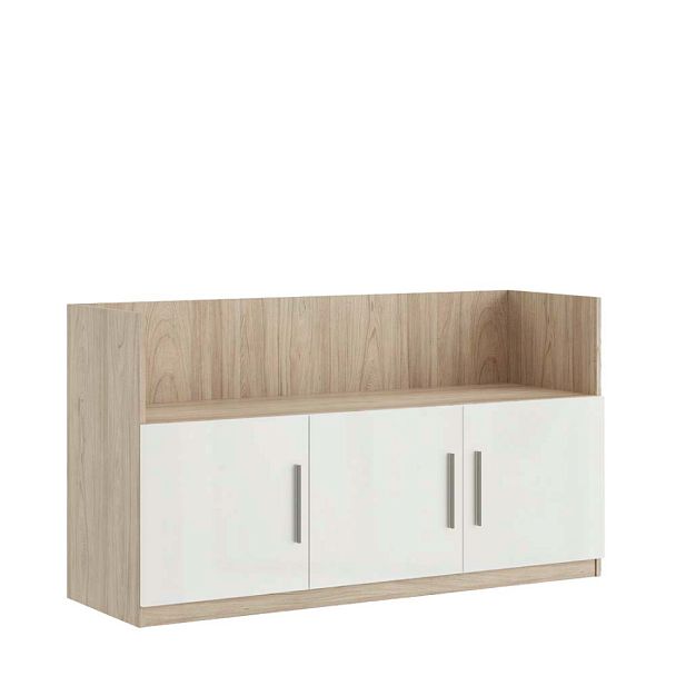 Креденция 3 двери, глянец Asti 135x45x74,2 вяз белый - Вид 1