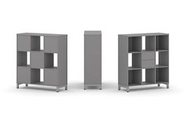 Стайл Проджект Набор стеллажа одностороннего, 3 яруса SN.NS-331 Серый Пепел/Металл Серый 1121*400*12 - Фото предпросмотра