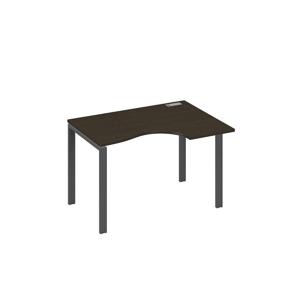 Стол эргономичный правый "Классика" на металлокаркасе UNO A4 А4 Б1 042 БП венге / металлокаркас антрацит - Вид 1