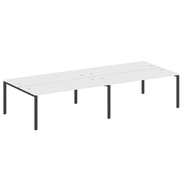 Metal System Р. ст. на 4 раб. места на П-образном м/к БП.СМ-4.5 Белый/Антрацит металл 3600*1475*750 - Вид 1