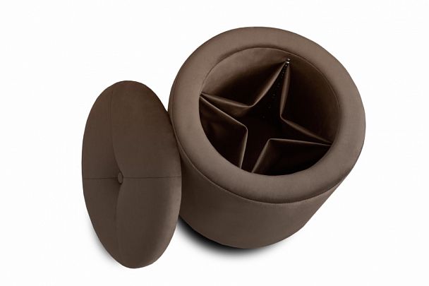 Пуф "Круглый" коричневый - Вид 2