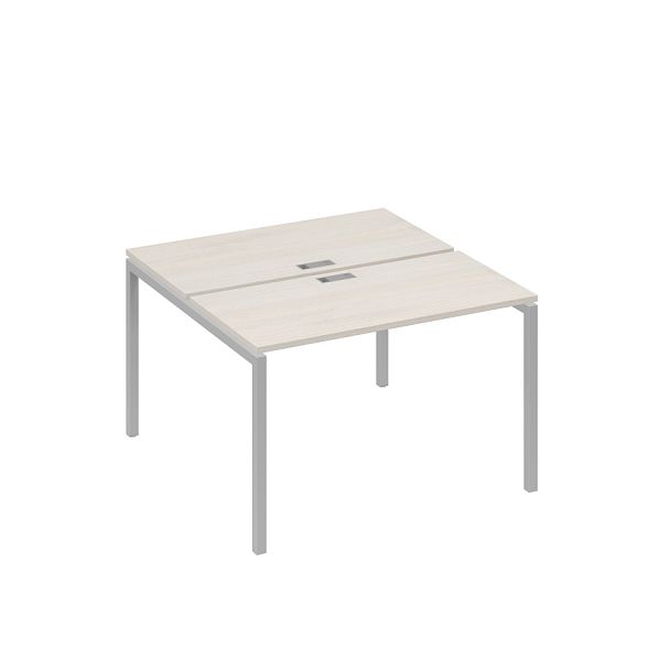 Рабочая станция с опорами DUE (2х120) A4 А4 Б2 170 БП дуб / металлокаркас серый - Вид 1