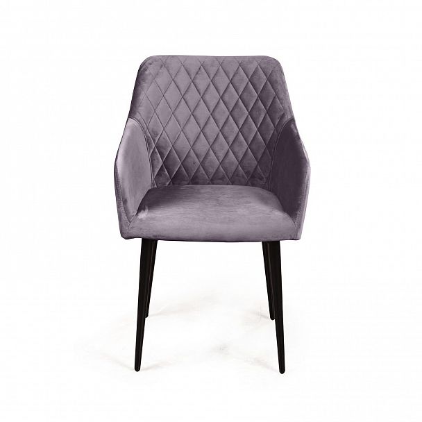 Стул с подлокотниками Robert, бархат серый 27 - Вид 3