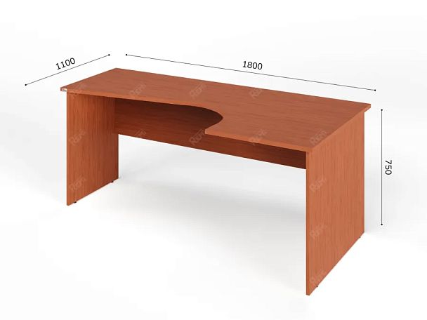 ЛАЙТ / LIGHT RLG005-18x11R Угловой стол 180x110x75 Орех Итальянский - Вид 3