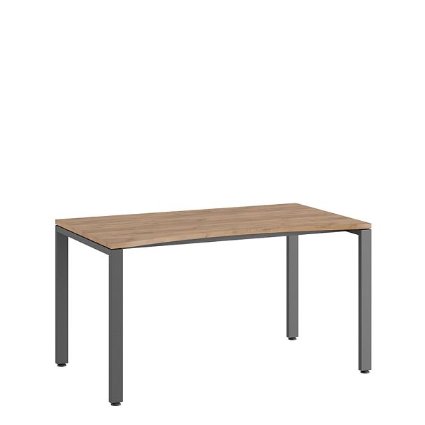 Стол линза Tess 140x80x75 дуб крафт золотой - Вид 1