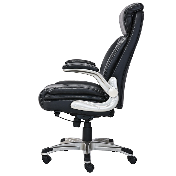 Кресло HAWASAN (ХАВАСАН) "Target EX-567", откидные подлокотники, рециклированная кожа, черное, 532974 - Вид 7