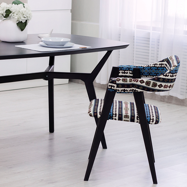 Полукресло Dolche Гобелен Kilim 205, ножки бук, морилка черная - Вид 11