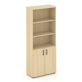 Стайл Проджект Шкаф высокий широкий SN.STS.E-101 Акация Лорка/Черный Ручки 796*400*1982 - Фото предпросмотра