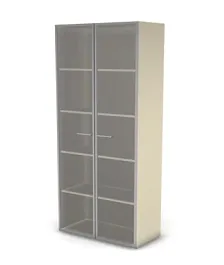 RAC092 ACCORD Шкаф, прозрачное стекло 898х448х1982 Прозрачное стекло/Кашемир - Фото предпросмотра