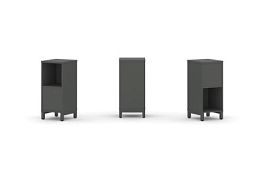 Стайл Проджект Набор стеллажа 2-х сторон., 2 яр. SN.NSD-211 Антрацит/Металл Антрацит 387*400*881 - Фото предпросмотра