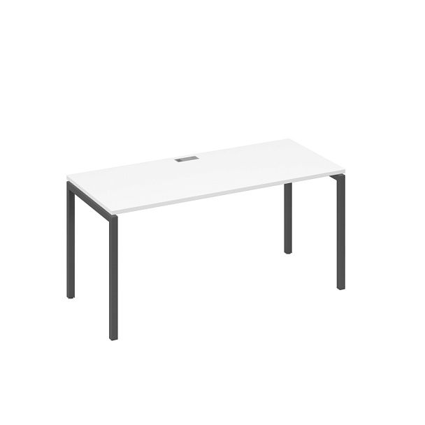Стол письменный на металлокаркасе DUE A4 А4 С2 015 БП белый премиум / металлокаркас антрацит - Вид 1