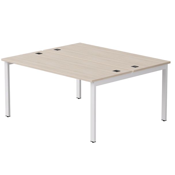 Бенч-система на 2 места Everprof EVO на металлокаркасе 1580х670(1370)x755 Дуб Соната/Белый - Вид 1