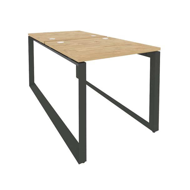 Onix Рабочая станция на О-образном м/к O.MO-D.RS-2.0.8 Тиквуд светлый/Антрацит металл 780*1635*750 - Вид 1