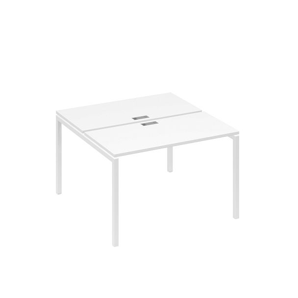 Рабочая станция с опорами DUE (2х120) A4 А4 Б2 170 БП белый премиум / металлокаркас белый - Вид 1
