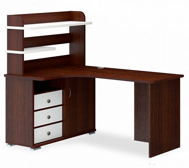 Стол компьютерный Домино СР-145 Белый/Венге левый - Вид 1