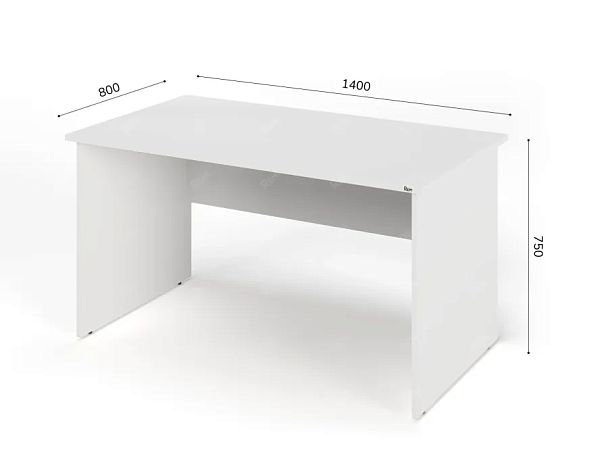 ЛАЙТ / LIGHT RLG003-14x8 Прямоугольный стол 140x80x75 Белый - Вид 2