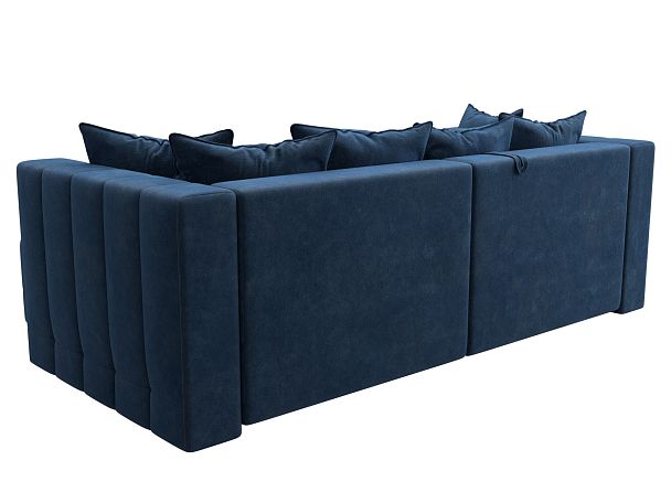 Диван угловой Лига-052 НПБ угол универсальный Велюр синий - Вид 5