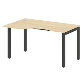 Metal System Quattro Стол криволинейный левый на П-образном м/к 50БП.СА-2 (L) Акация/Антрацит металл 1400*900*750 - Фото предпросмотра