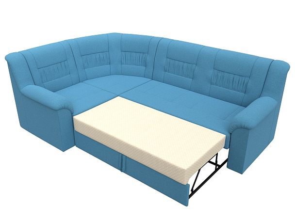 Диван угловой Карелия левый угол Рогожка голубой - Вид 7