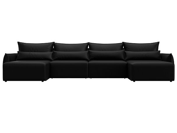 Диван П-образный Лига-051 НПБ Лонг Экокожа черный - Вид 2