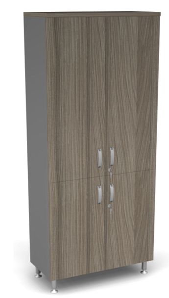 Шкаф широкий закрытый комби Берлин Дрифтвуд/Серый ШЗК5-90 - Вид 1
