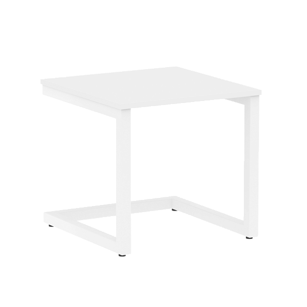 Home Office Стол журнальный VR.SP-2-58.G Белый бриллиант/Белый металл 580*600*550 - Вид 1