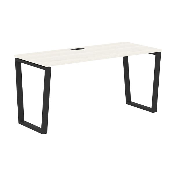 Стол прямой EVST 1567 Ясень Траун/Черный 1560х670х750 EDIS - Вид 1