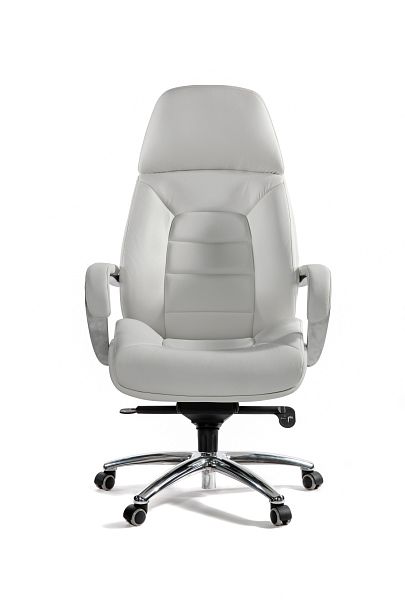 Кресло офисное / Porsche / слоновая кость кожа / алюминий крестовина - Вид 4