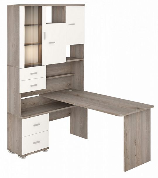 Стол компьютерный Домино СР-620/160 Белый/Нельсон левый - Вид 2