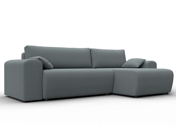 Диван угловой Лига-099 угол универсальный Рогожка серый - Вид 1