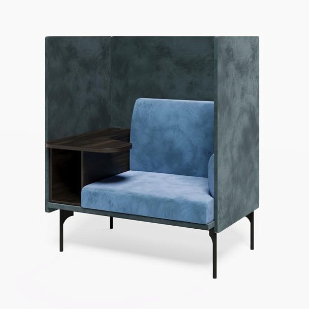 Bridge Диван одноместный BRG-1 Nebby 310/Nebby 018/Дуб Мали/Металл Черный 1115*852*1350 - Вид 1