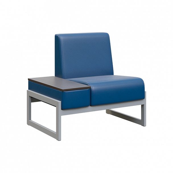 Диван одноместный со столиком универсальный "MODULE" MD.D1-ST1 Серый+синий - Вид 2