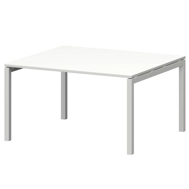 Стол переговорный на металлокаркасе СМСП-П-16.123.Пр50 Белый/Белый 1600x1236x750 Смарт - Вид 1