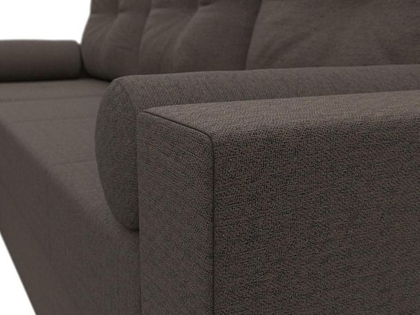 Диван угловой Верона Лайт левый угол Рогожка коричневый - Вид 4