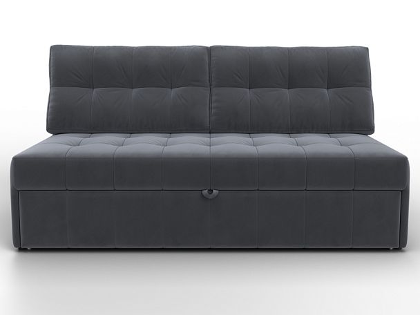 Диван прямой Лига-107 (160) Велюр серый - Вид 2