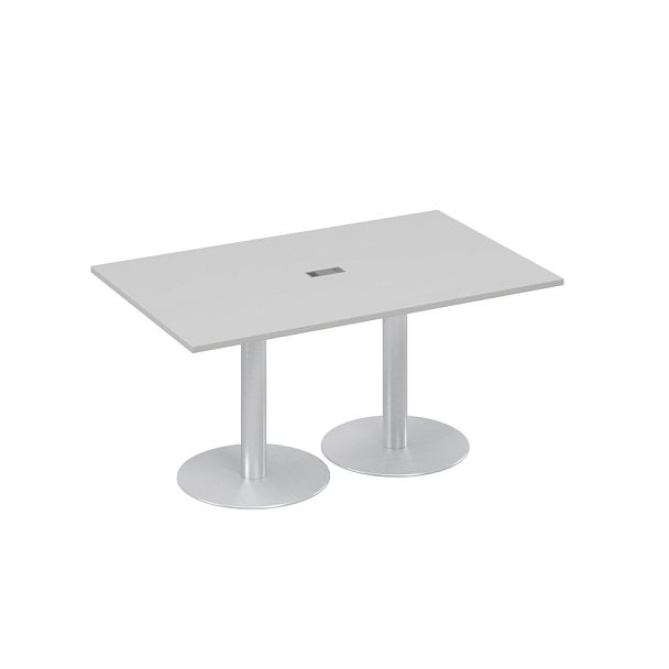 Стол 160 для переговоров на опорах-колоннах A4 А4 ХР 121 серый - Вид 1