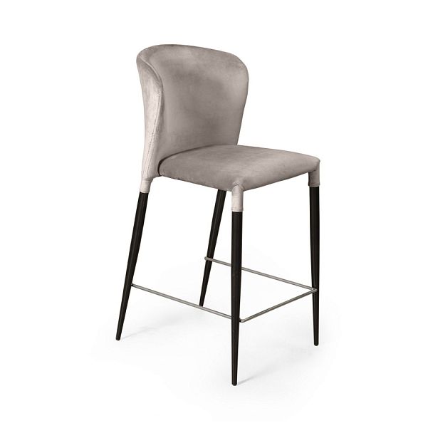 Стул полубарный Albert, бархат пепельно-бежевый 25 /опора конус - Вид 1