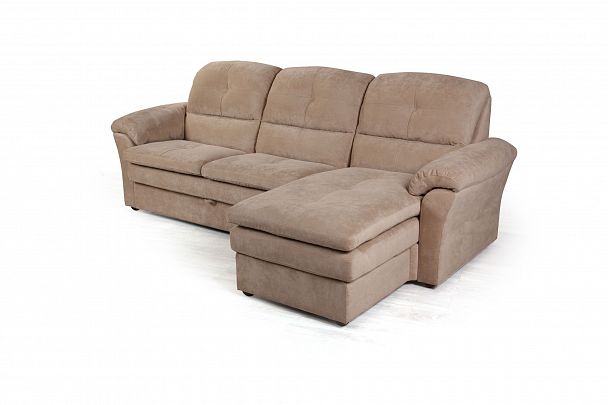 Diamante диван-кровать с шезлонгом велюр бежевый - Вид 3