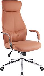 Кресло руководителя Everprof Bell (Бэлл) Экокожа Коричневый - Фото предпросмотра