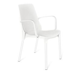 Стул Sheffilton SHT-ST76/S424 белый/белый муар - Фото предпросмотра